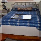 F45. Thomasville Allegro bamboo carved full size bed. 